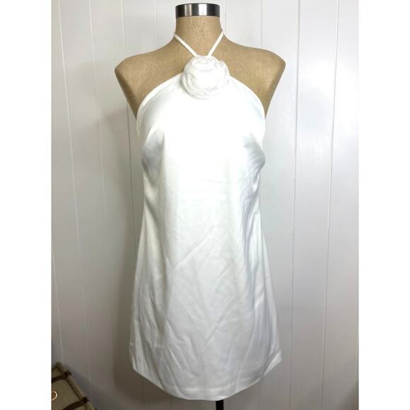 Wayf Lilibet Halter Mini Dress in White Size S - Picture 1 of 8